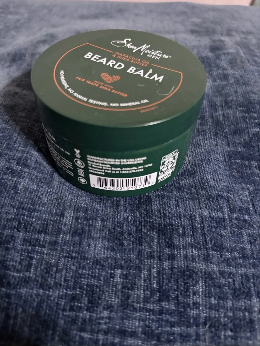 Shea Moisture Men Beard Balm - Green with Orange Accents